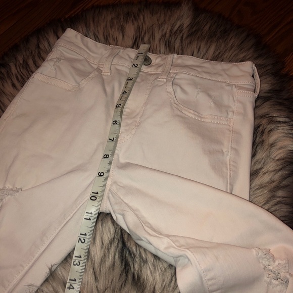 AMERICAN EAGLE Light Pink Hi-Rise Distress Jegging - Picture 6 of 9